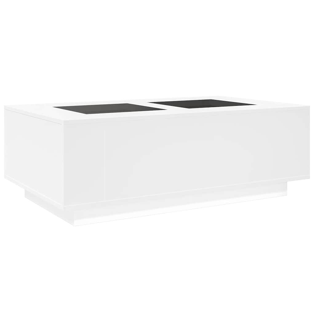Stolić za kavu s beskonačnim LED svjetlima bijeli 116x69x40 cm