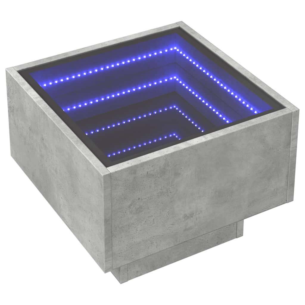 Noćni ormarić s beskonačnim LED 40x40x30 cm