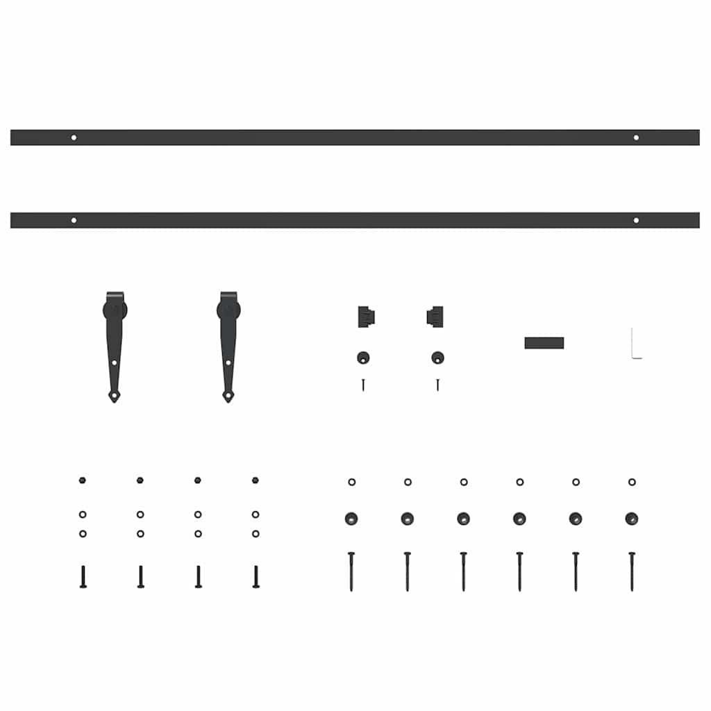 Komplet kliznih vrata ormarića 213 cm ugljični čelik