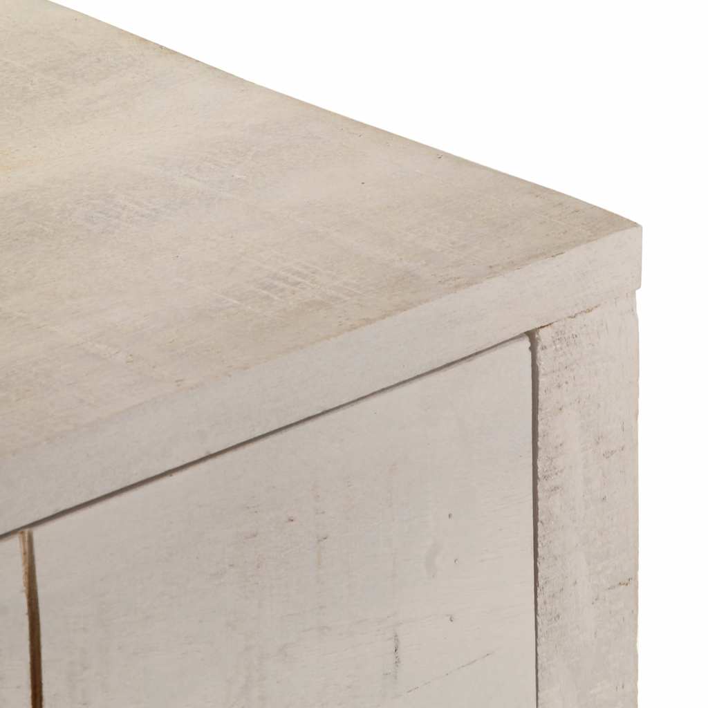 Konzolni stol bijeli 110 x 35 x 75 cm od masivnog drva manga