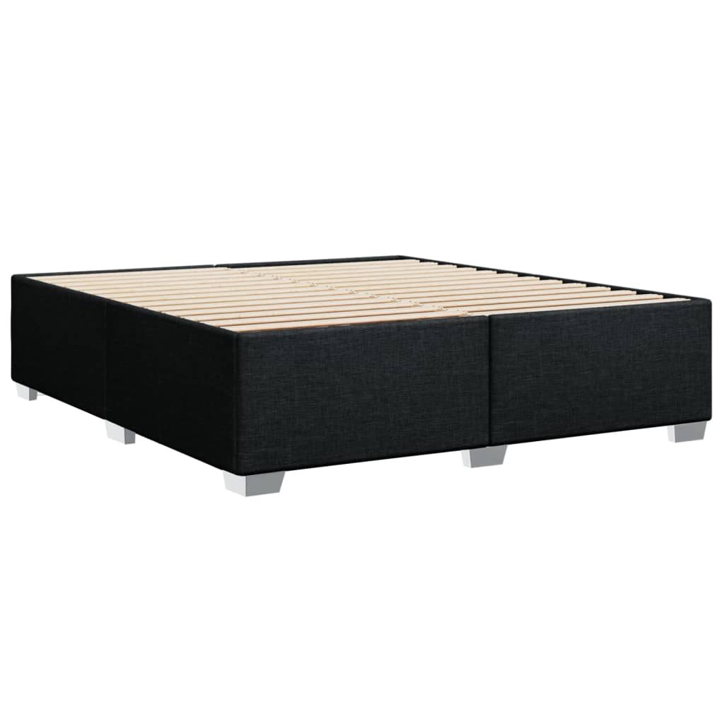 Okvir za krevet bez madraca crni 200x200 cm od tkanine