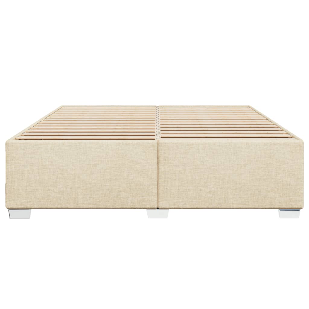 Okvir za krevet bez madraca krem 200x200 cm od tkanine