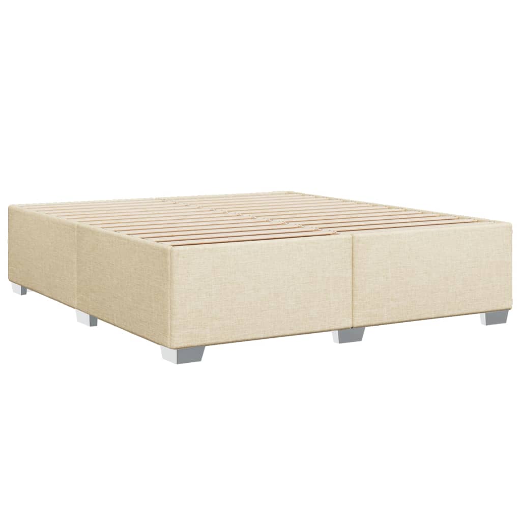 Okvir za krevet bez madraca krem 200x200 cm od tkanine