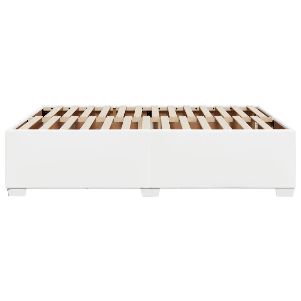 Okvir za krevet bijela 140x190 cm od umjetne kože