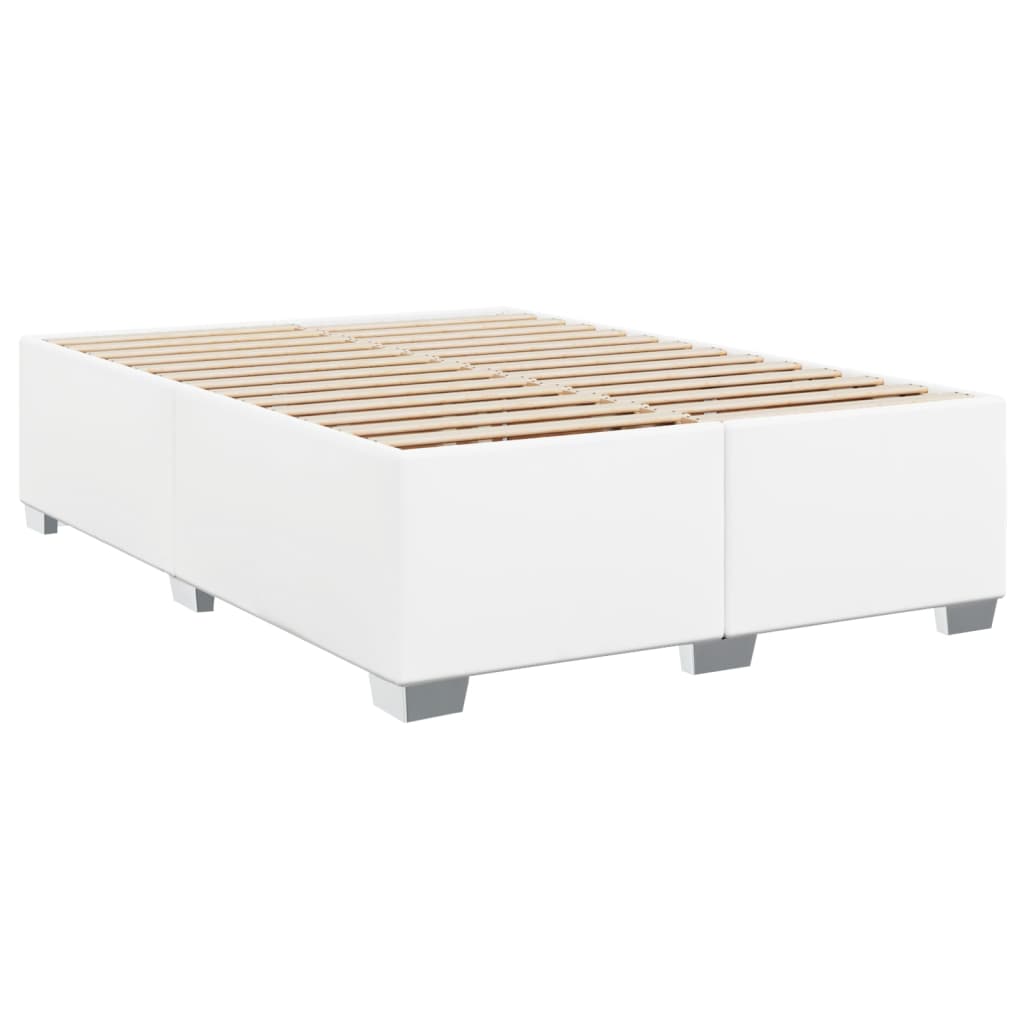 Okvir za krevet bijela 140x190 cm od umjetne kože