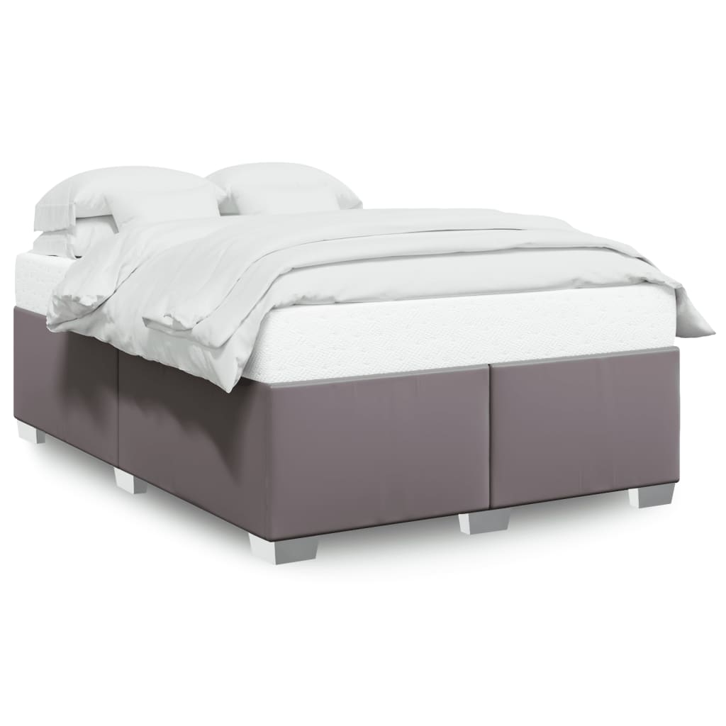 Okvir za krevet sivi 140x190 cm od umjetne kože