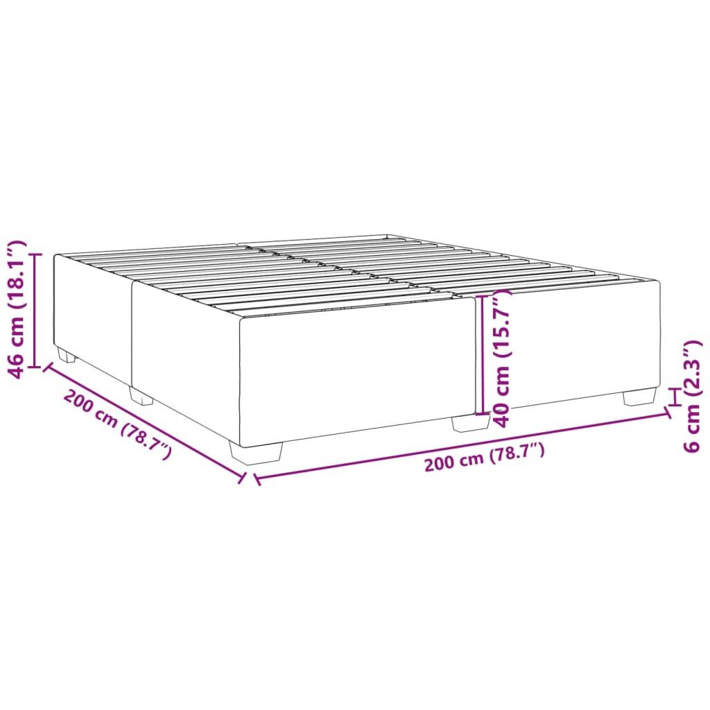 Okvir za krevet crni 200x200 cm od umjetne kože