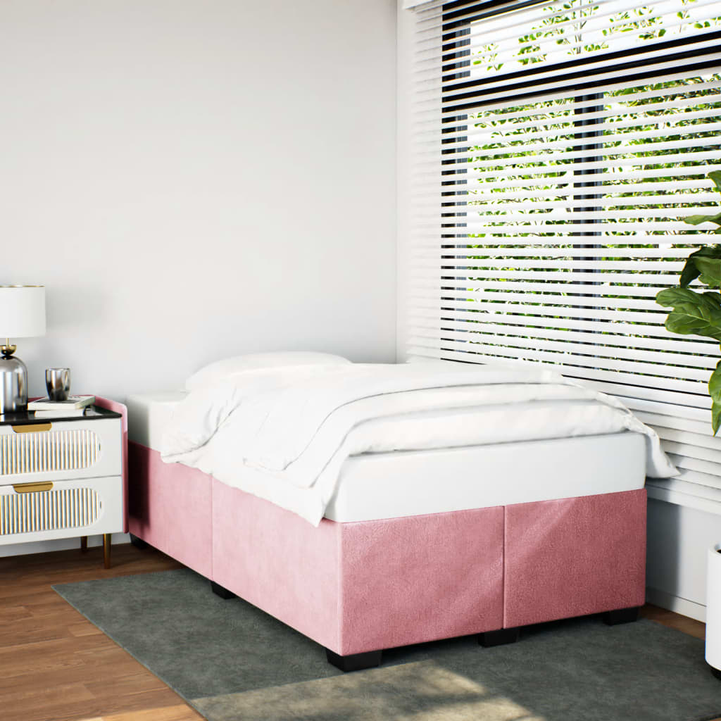 Okvir za krevet ružičasti 120 x 200 cm baršunasti