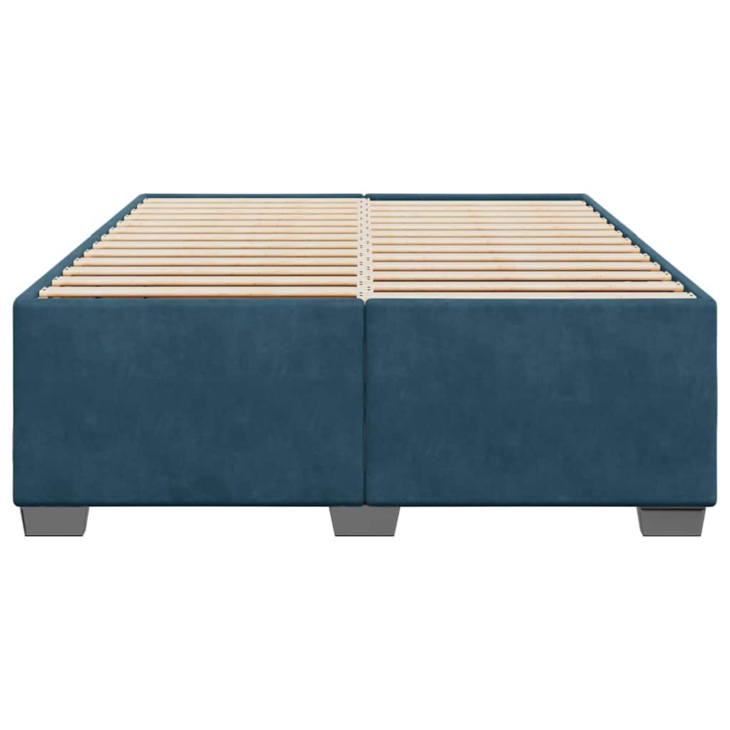 Okvir za krevet plavi 140 x 190 cm baršunasti