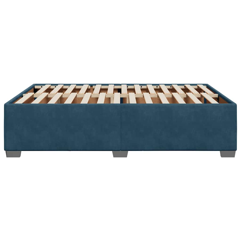Okvir za krevet plavi 140 x 190 cm baršunasti