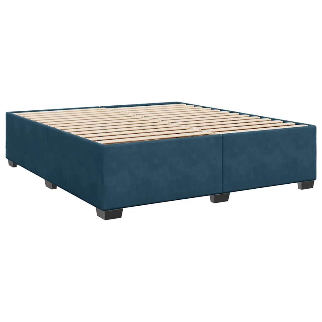 Okvir za krevet plavi 200x200 cm baršunasti