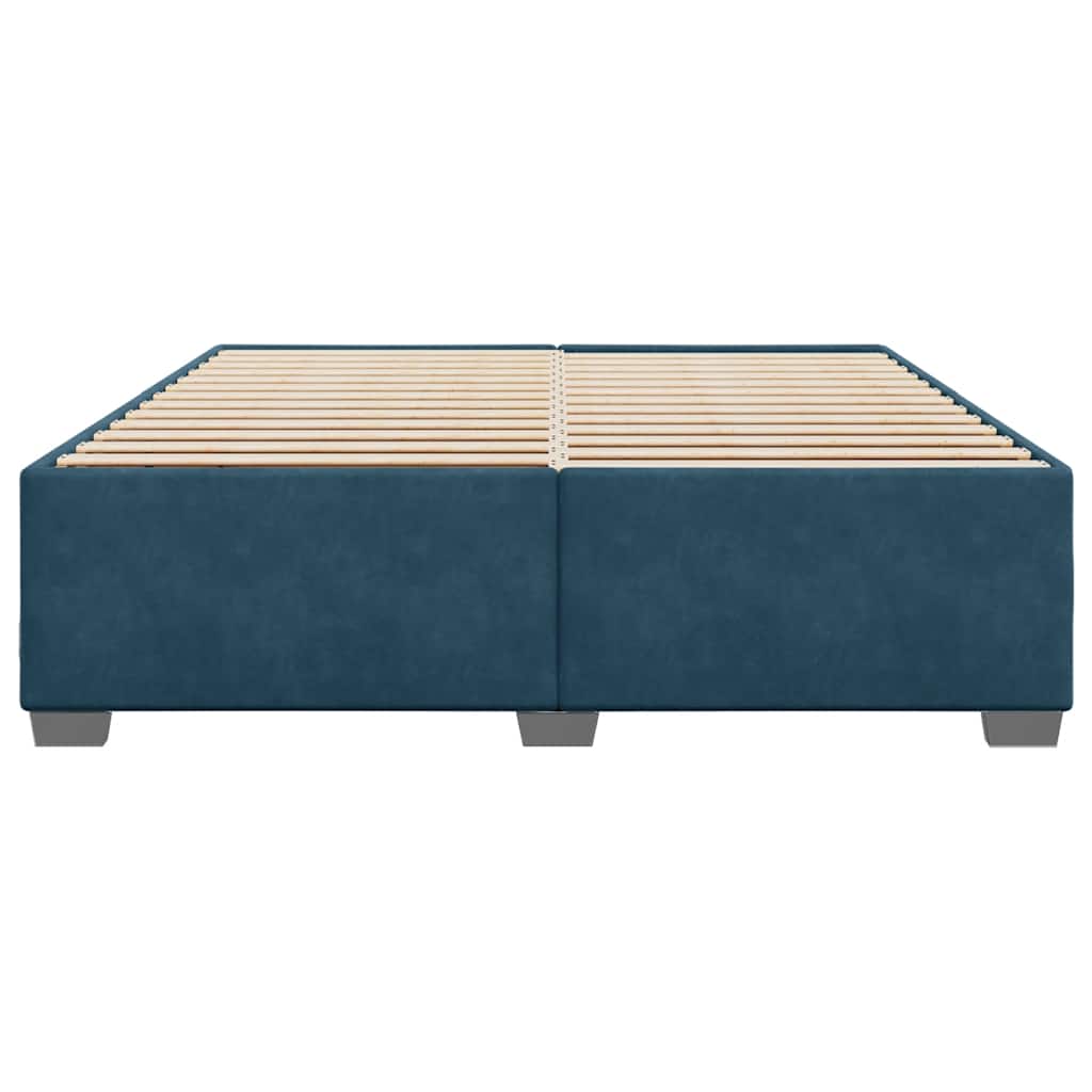 Okvir za krevet plavi 200x200 cm baršunasti