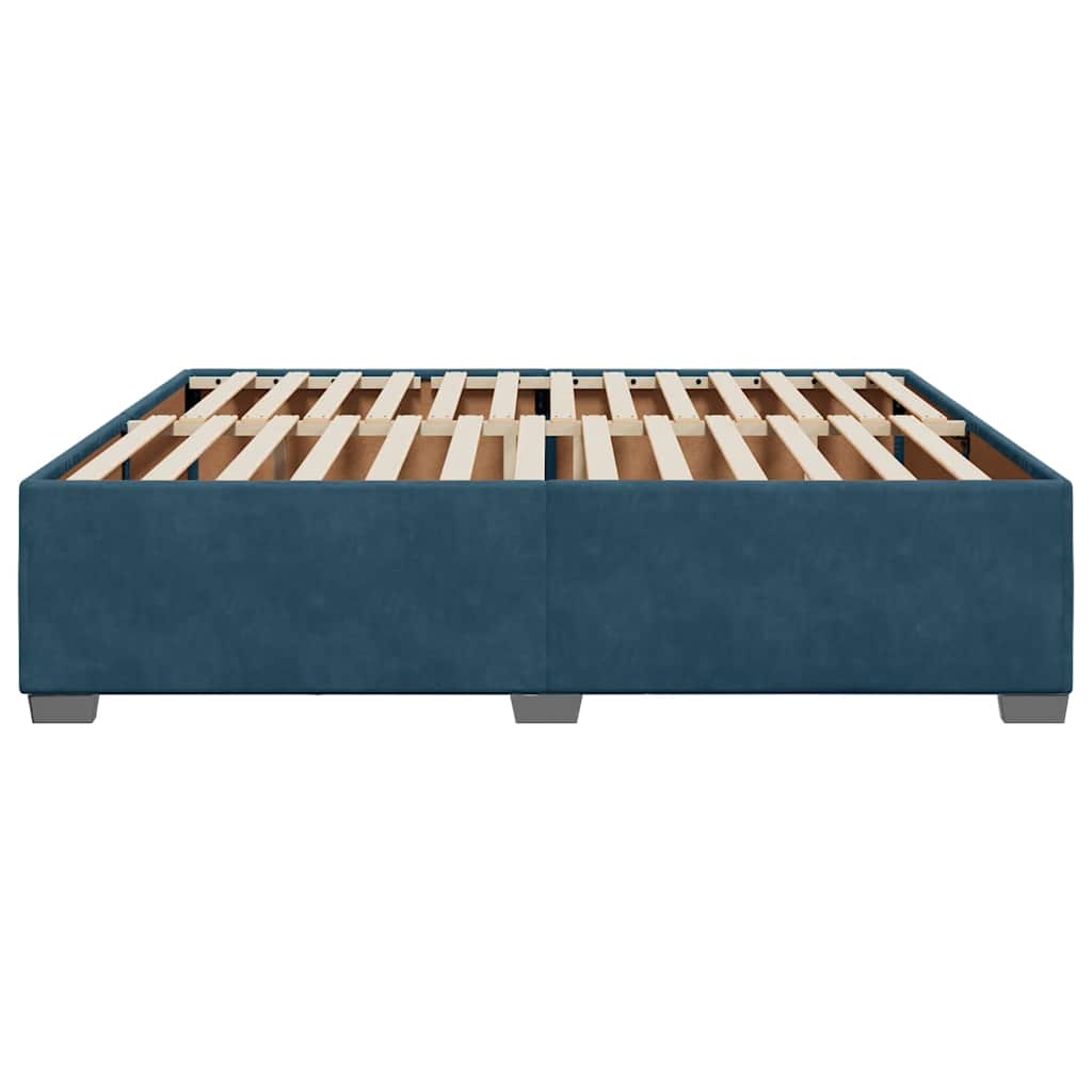 Okvir za krevet plavi 200x200 cm baršunasti