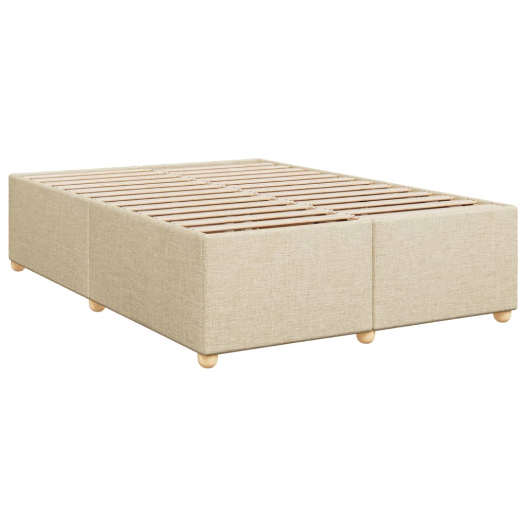 Okvir za krevet bez madraca krem 140 x 190 cm od tkanine