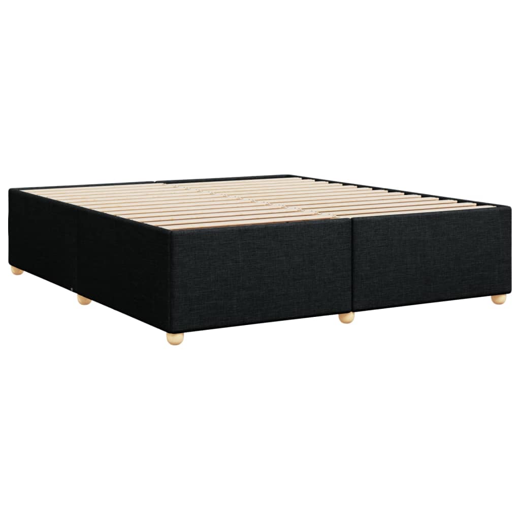Okvir za krevet bez madraca crni 200x200 cm od tkanine