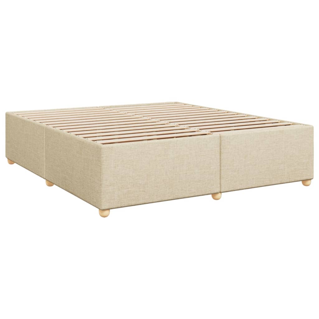 Okvir za krevet bez madraca krem 200x200 cm od tkanine