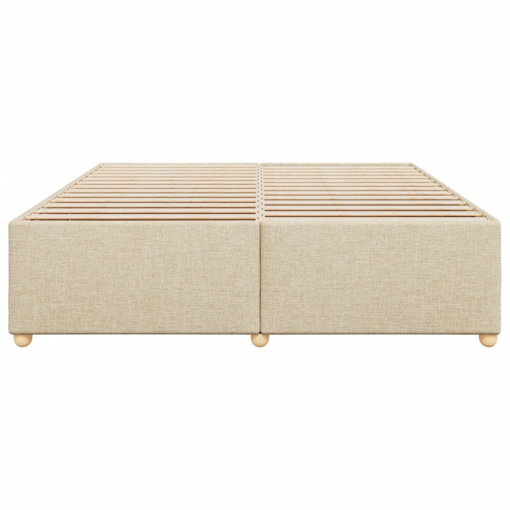 Okvir za krevet bez madraca krem 200x200 cm od tkanine