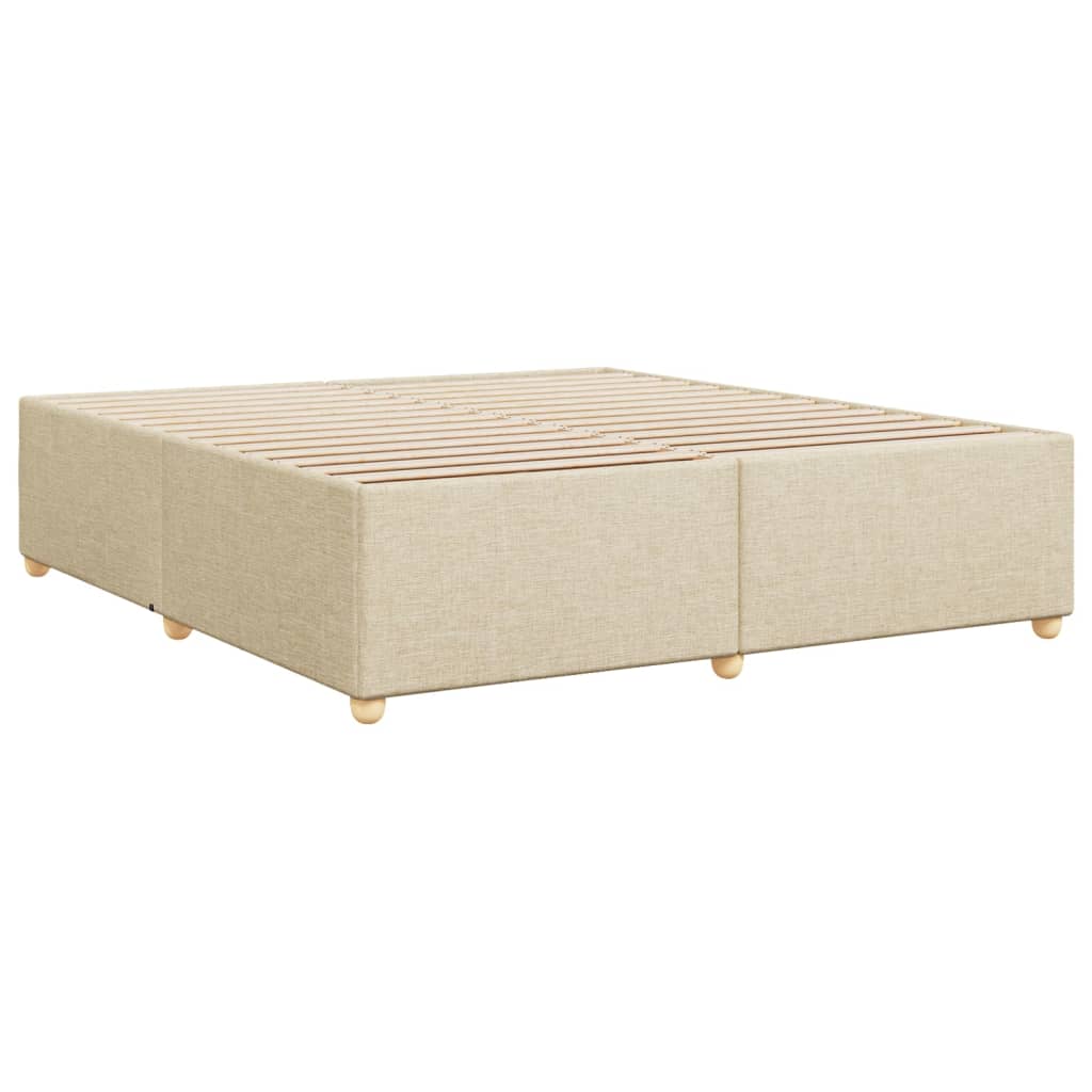 Okvir za krevet bez madraca krem 200x200 cm od tkanine