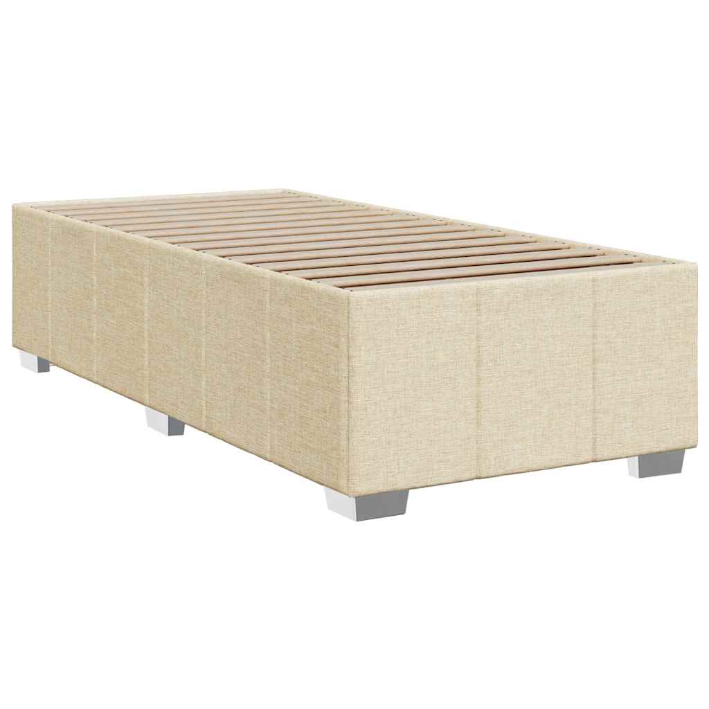 Okvir za krevet bez madraca krem 100 x 200 cm od tkanine