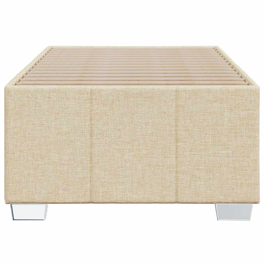 Okvir za krevet bez madraca krem 100 x 200 cm od tkanine