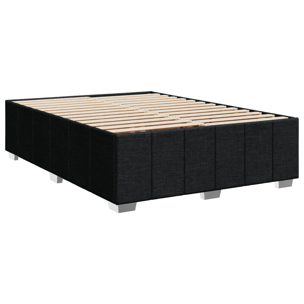 Okvir za krevet bez madraca crni 140 x 190 cm od tkanine