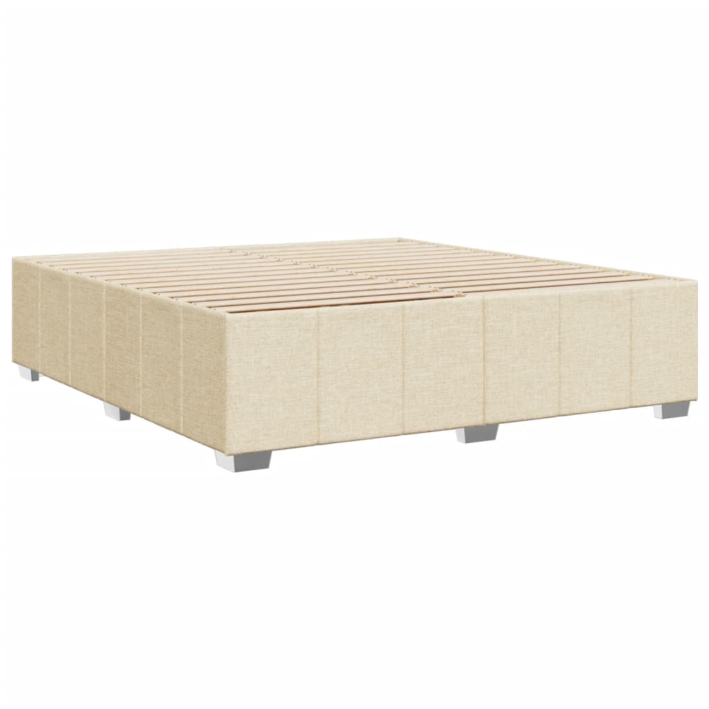 Okvir za krevet bez madraca krem 200x200 cm od tkanine