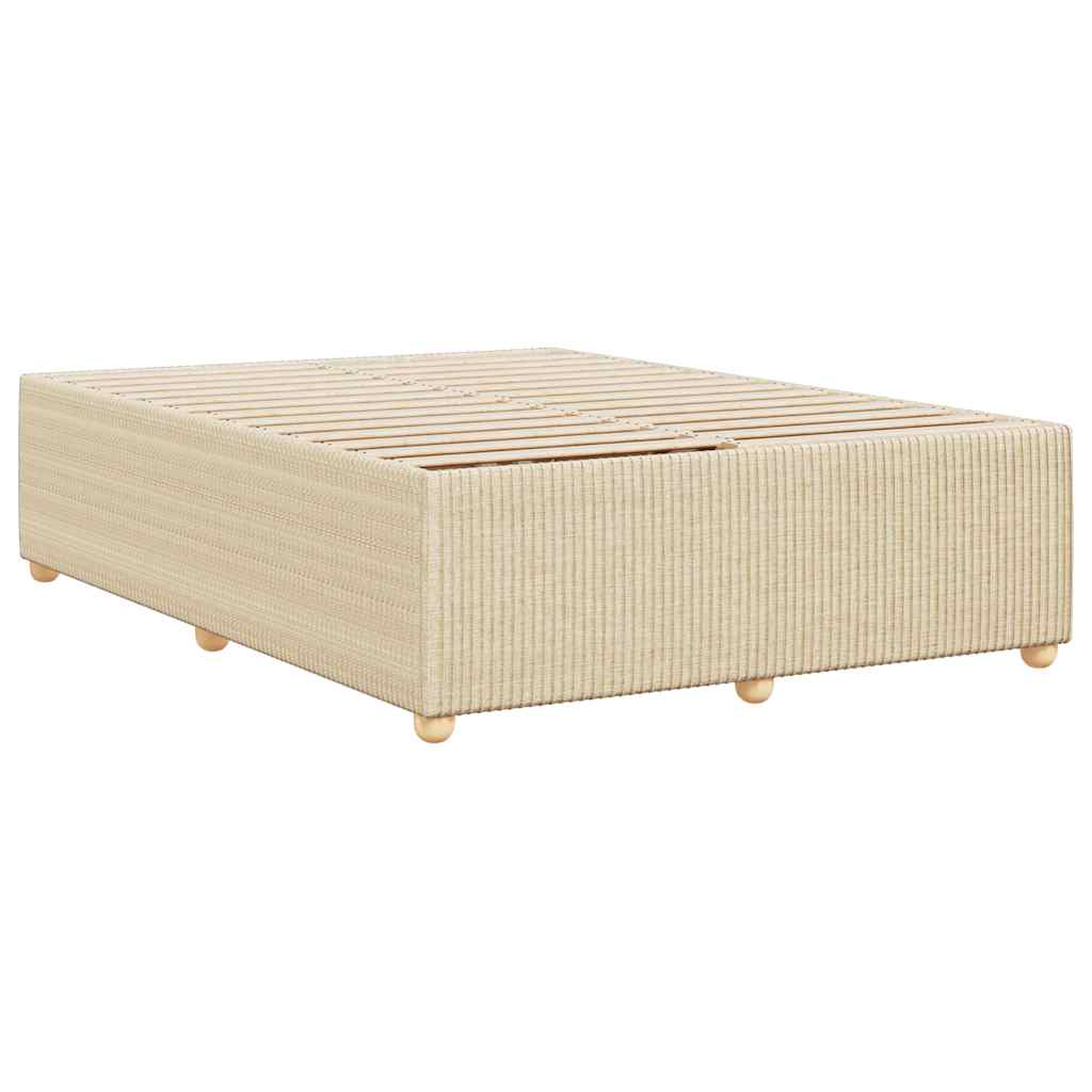 Okvir za krevet bez madraca krem 140 x 190 cm od tkanine