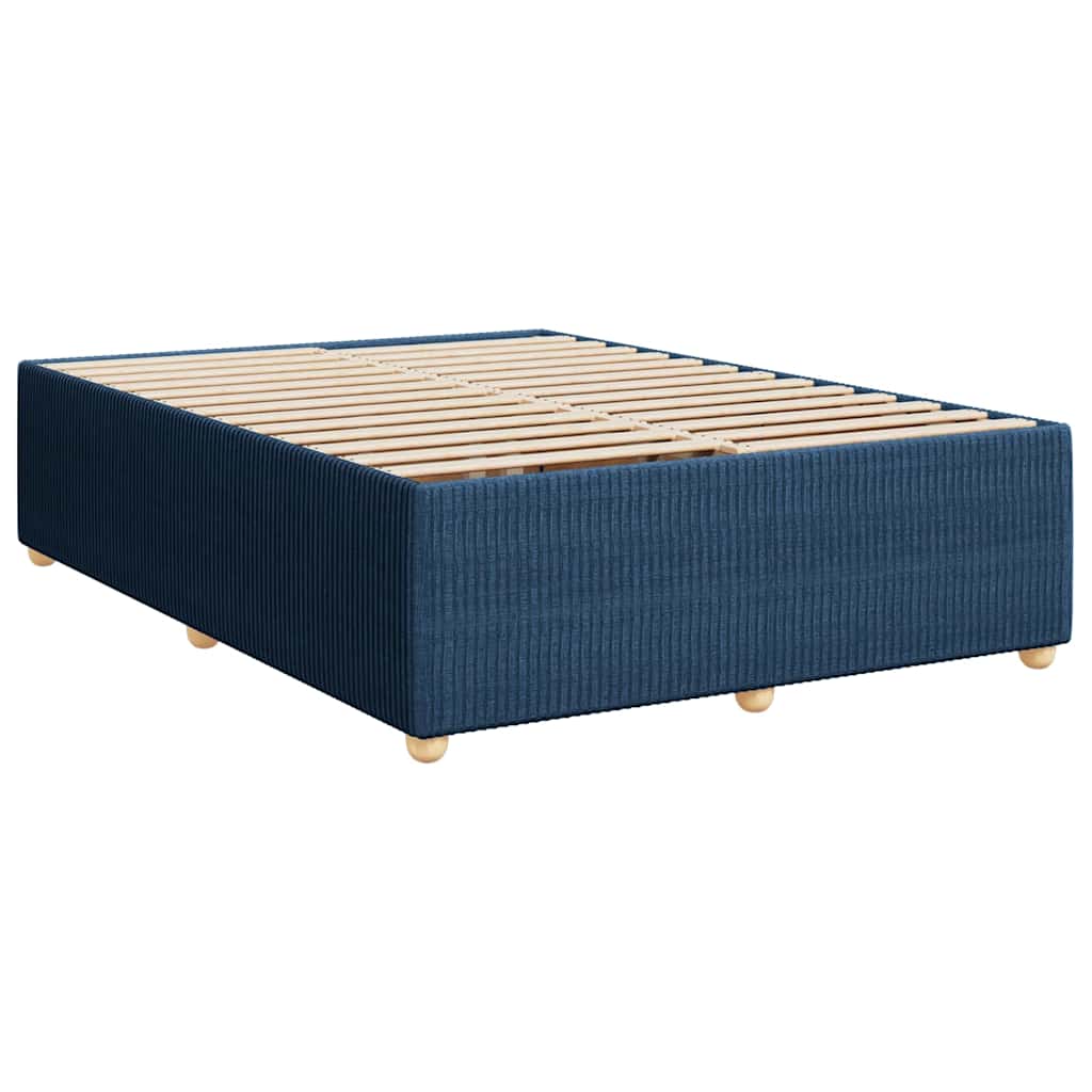 Okvir za krevet bez madraca plavi 140 x 190 cm od tkanine