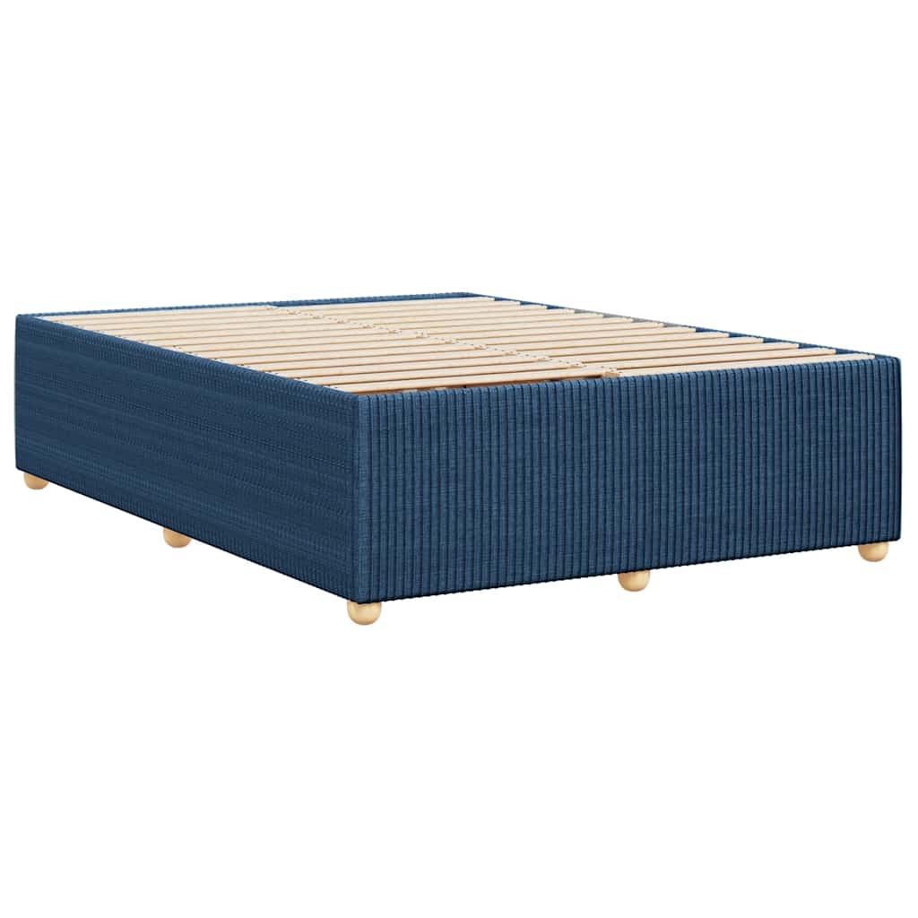 Okvir za krevet bez madraca plavi 140 x 190 cm od tkanine