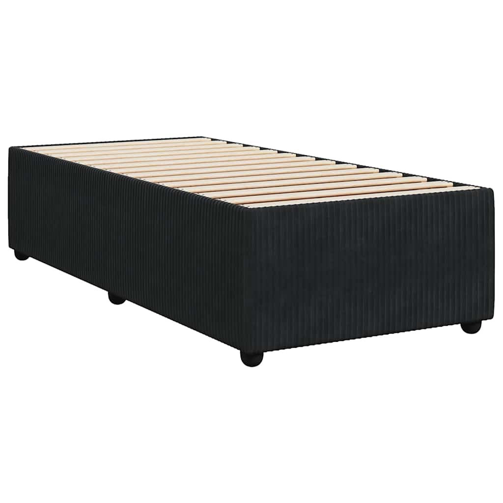 Okvir za krevet crni 80 x 200 cm baršunasti