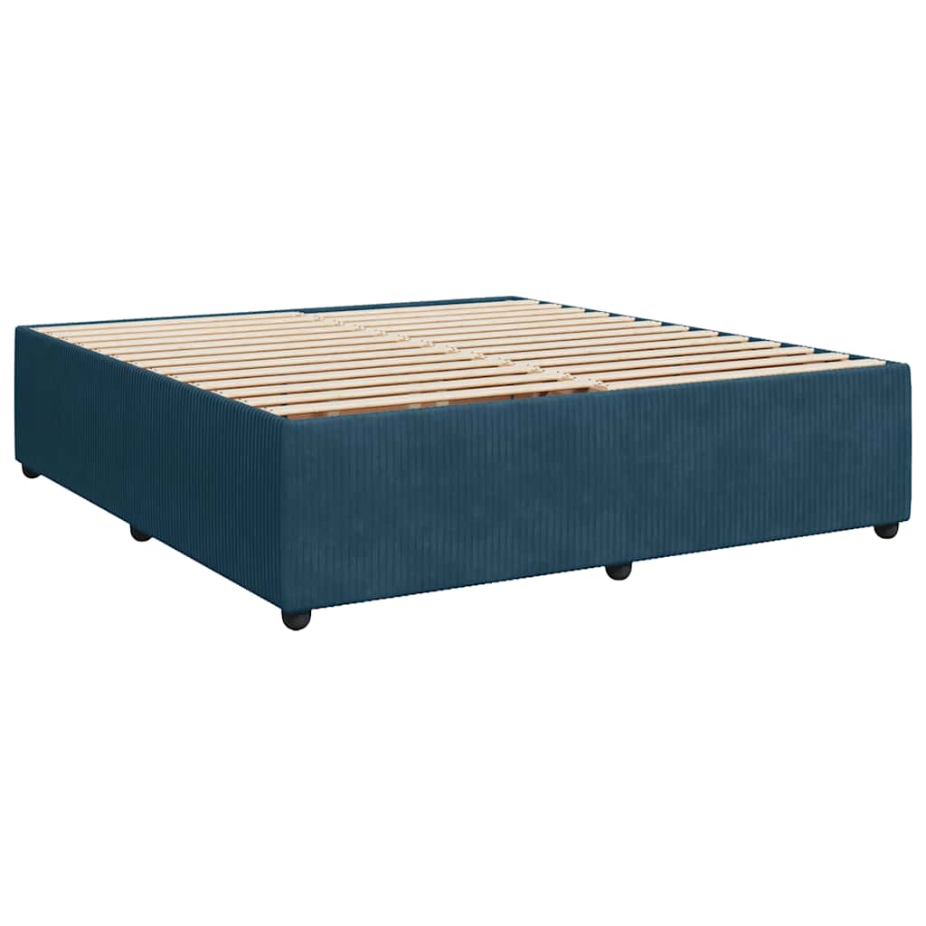Okvir za krevet plavi 200x200 cm baršunasti