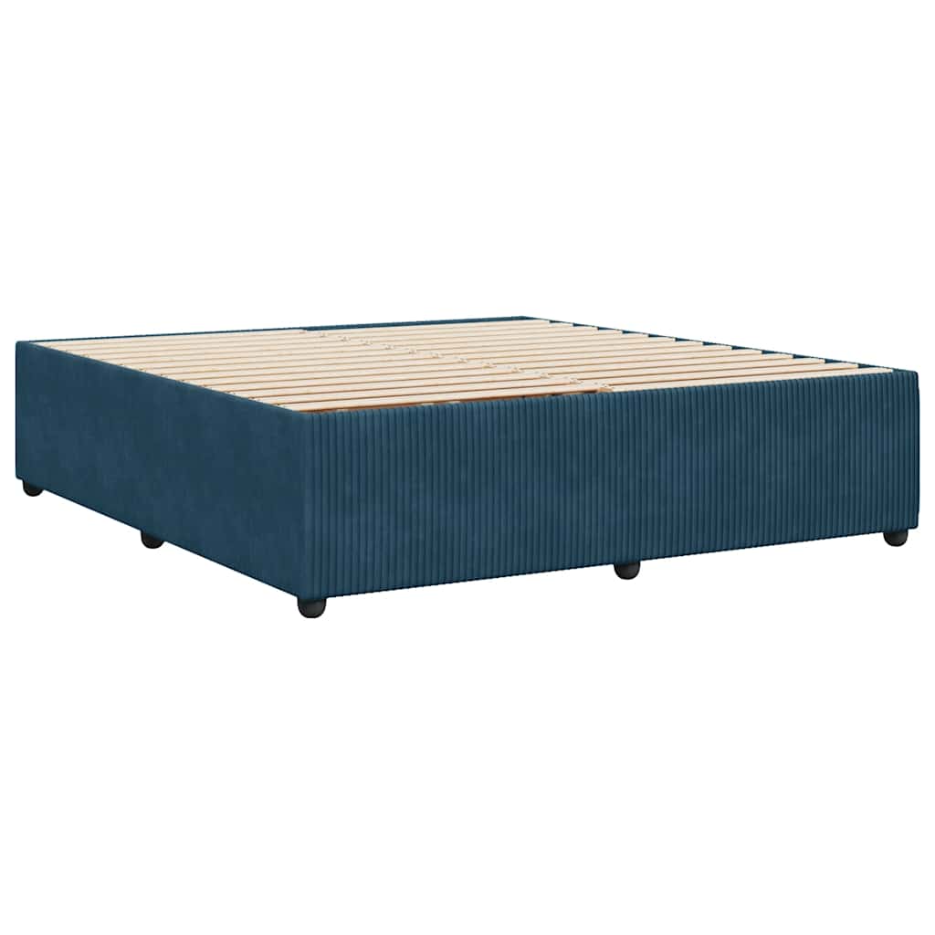 Okvir za krevet plavi 200x200 cm baršunasti