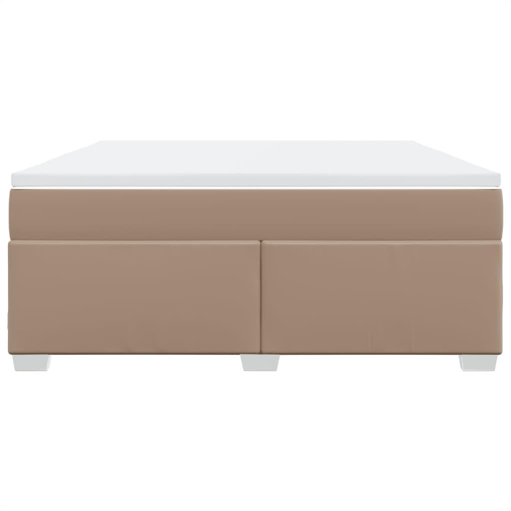 Krevet box spring s madracem cappuccino 180x200 cm umjetna koža