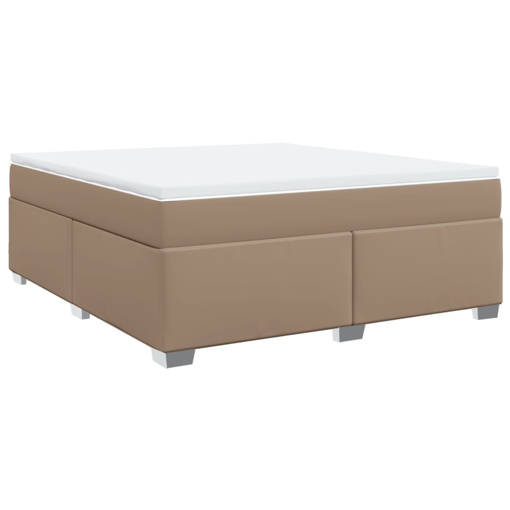 Krevet box spring s madracem cappuccino 180x200 cm umjetna koža