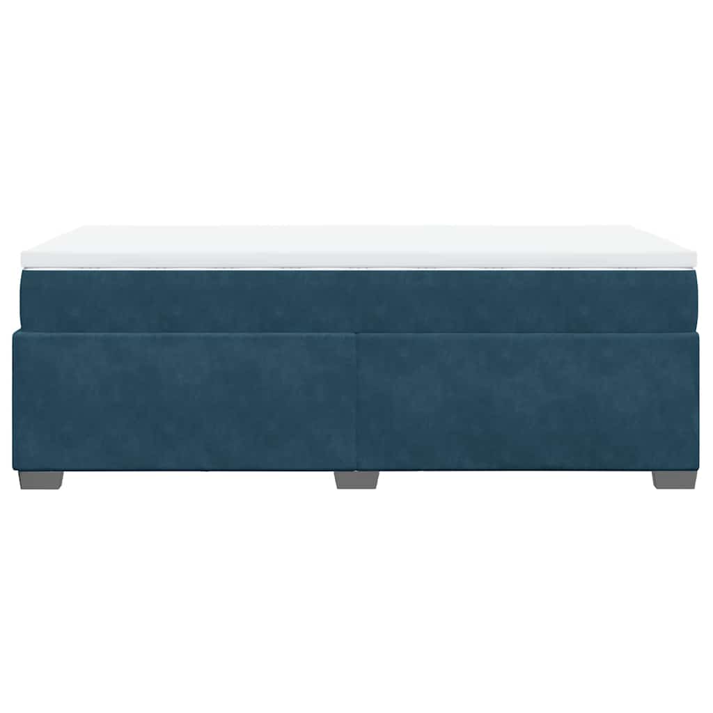Box spring krevet s madracem tamnoplavi 80 x 200 cm baršunasti