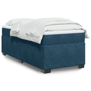 Box spring krevet s madracem tamnoplavi 80 x 200 cm baršunasti