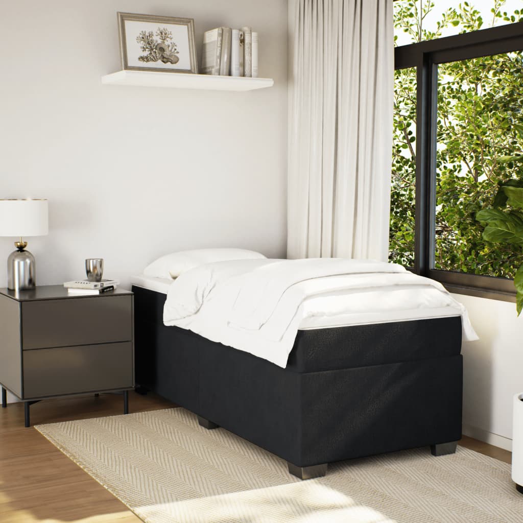 Box spring krevet s madracem crni 100x200 cm baršunasti
