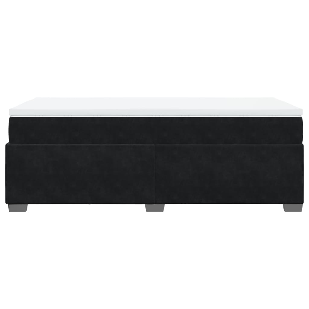 Box spring krevet s madracem crni 100x200 cm baršunasti