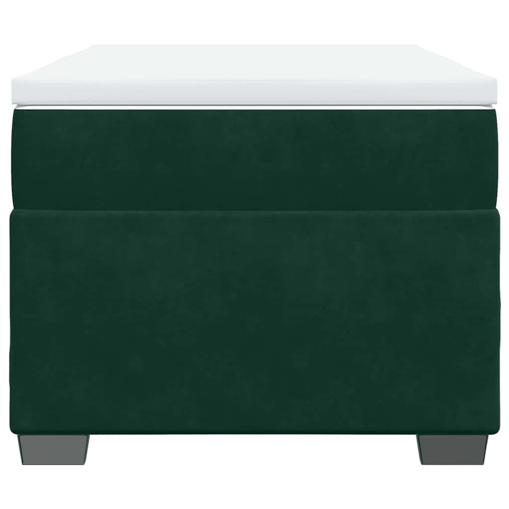 Box spring krevet s madracem tamnozeleni 100x200 cm baršunasti