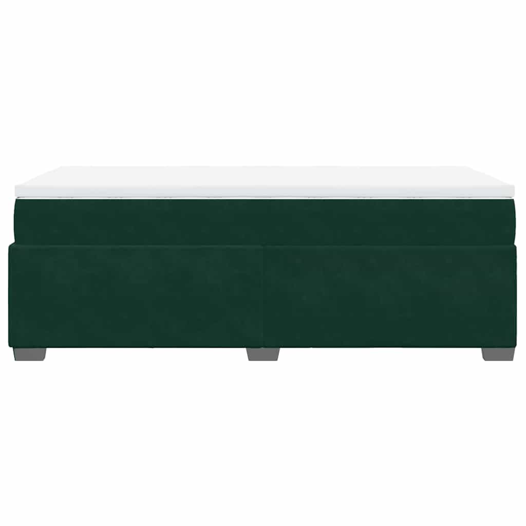 Box spring krevet s madracem tamnozeleni 100x200 cm baršunasti