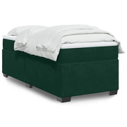 Box spring krevet s madracem tamnozeleni 100x200 cm baršunasti