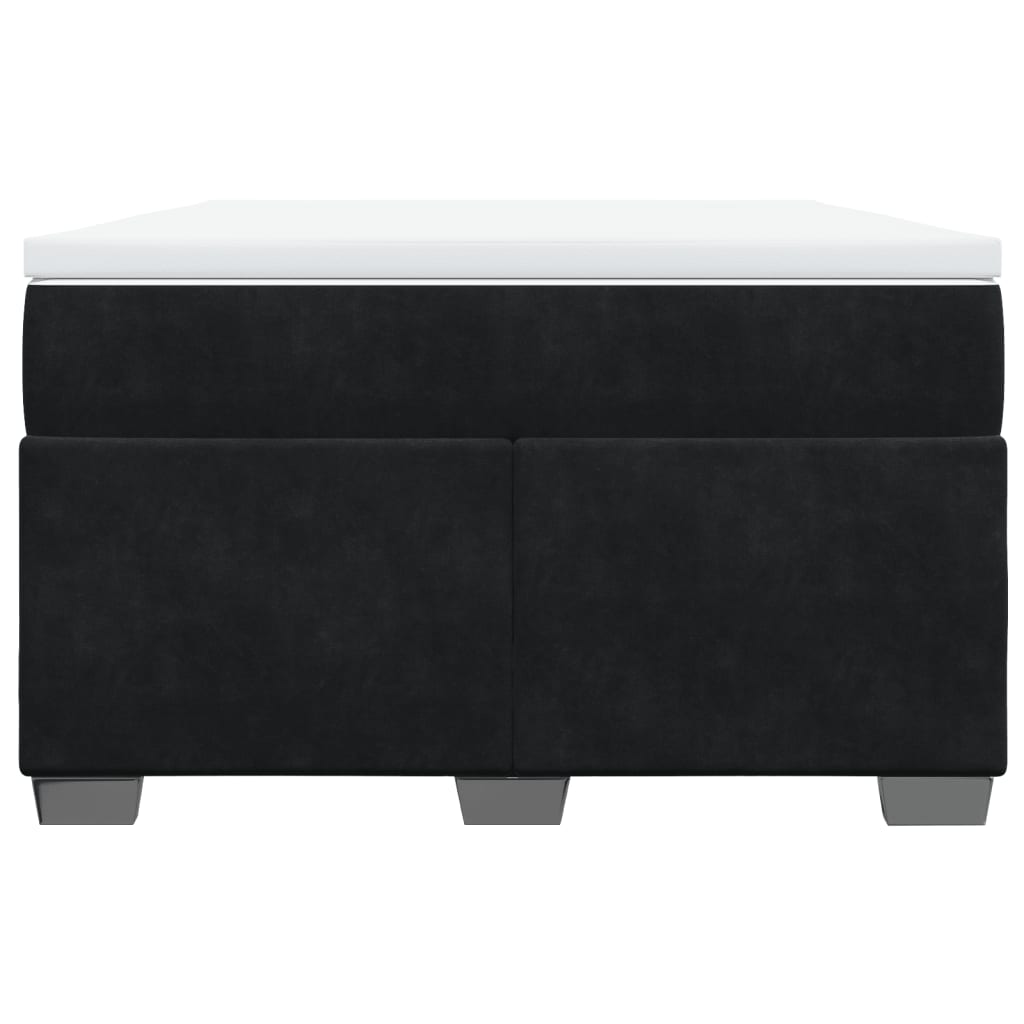 Krevet box spring s madracem crni 120 x 190 cm baršunasti