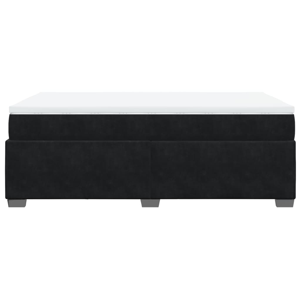 Krevet box spring s madracem crni 120 x 190 cm baršunasti