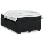 Krevet box spring s madracem crni 120 x 190 cm baršunasti