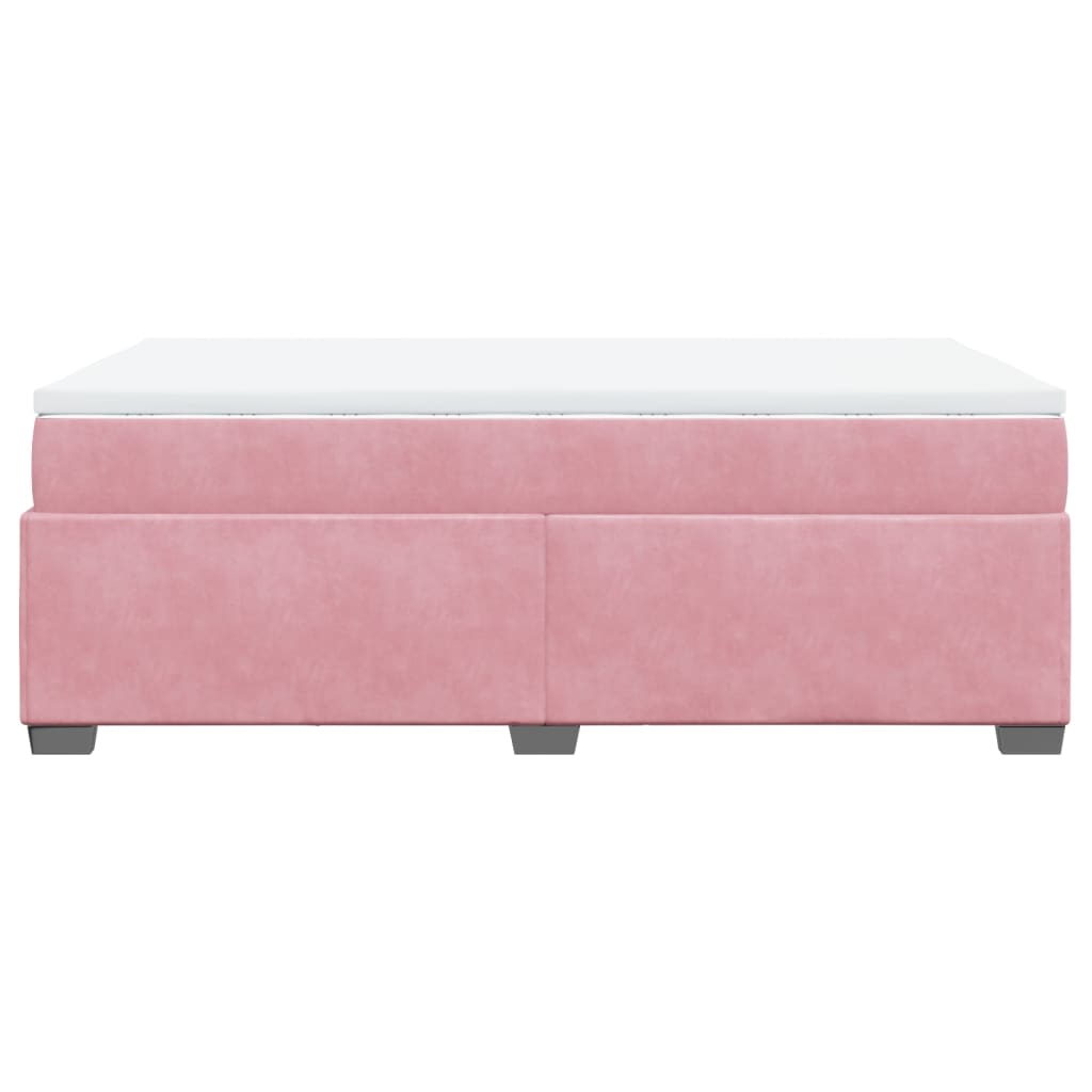 Box spring krevet s madracem ružičasti 120 x 200 cm baršunasti