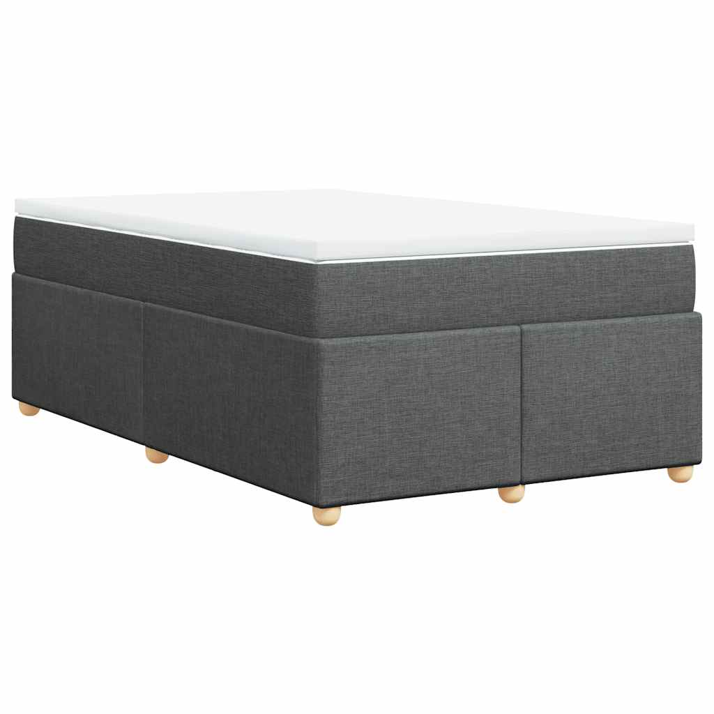 Krevet box spring s madracem tamnosivi 120 x 190 cm tkanina