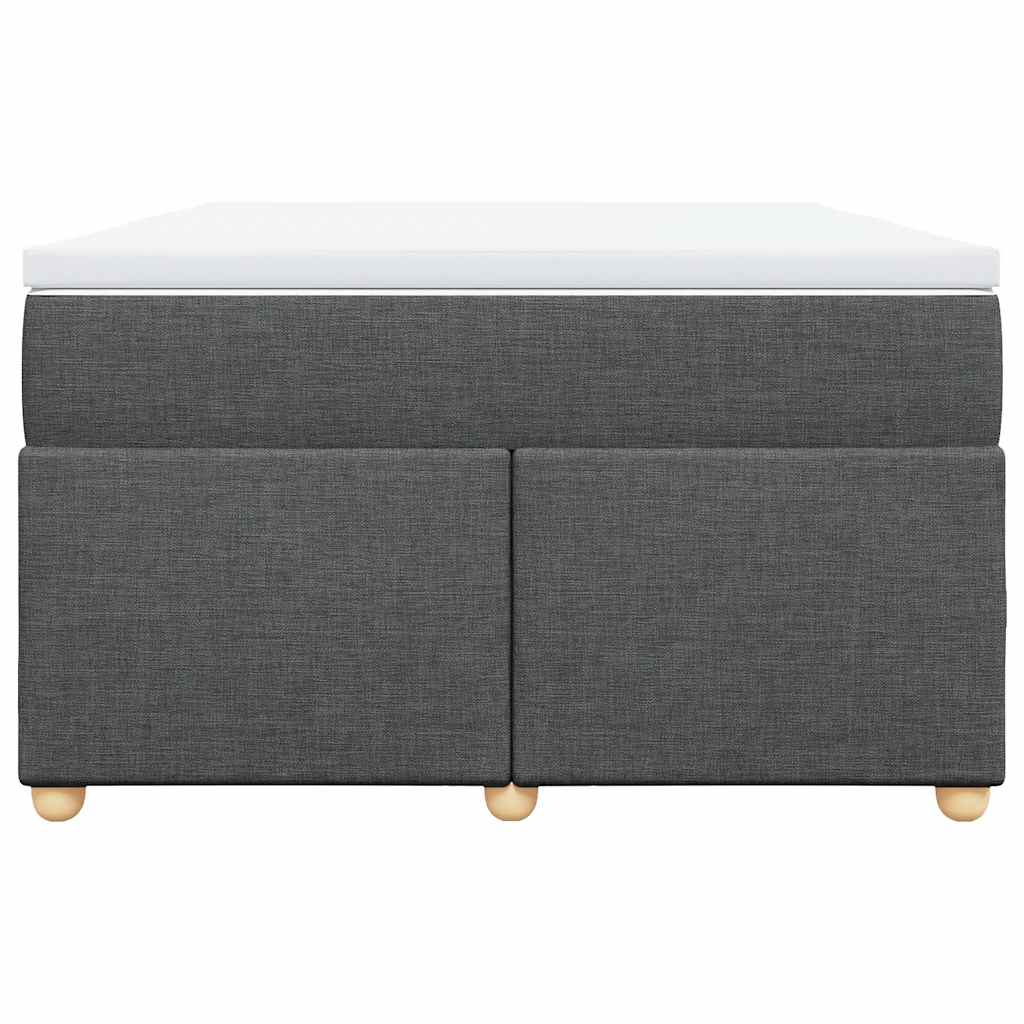 Krevet box spring s madracem tamnosivi 120 x 190 cm tkanina