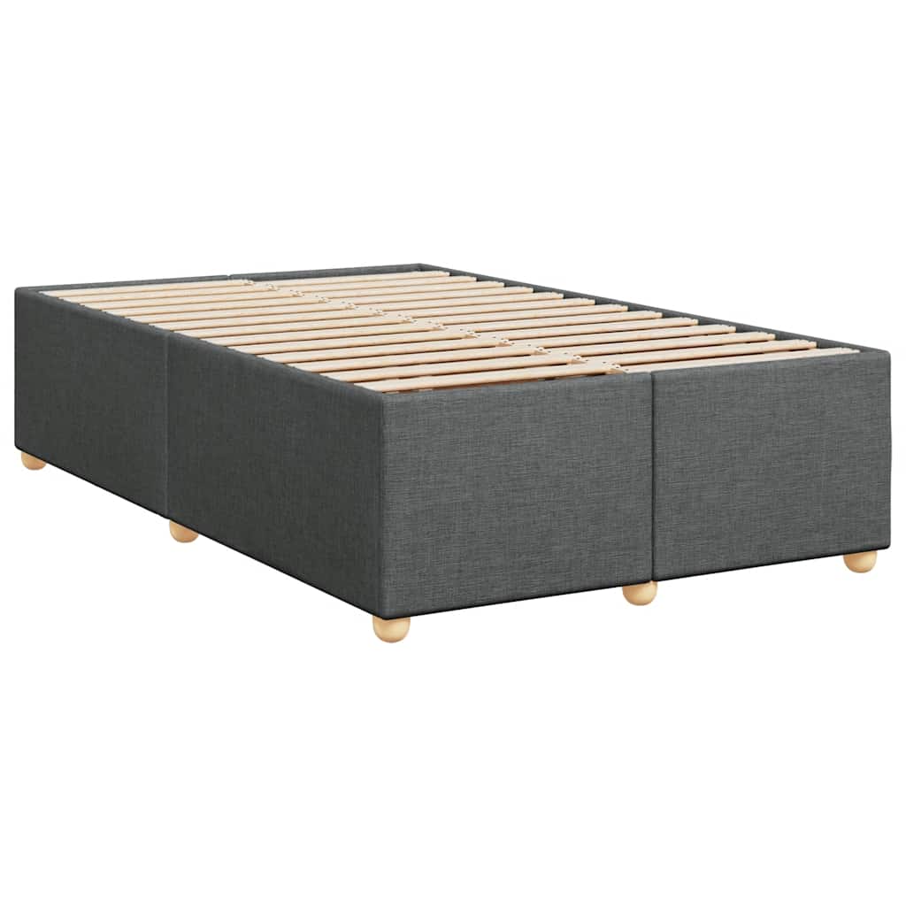 Krevet box spring s madracem tamnosivi 120 x 190 cm tkanina