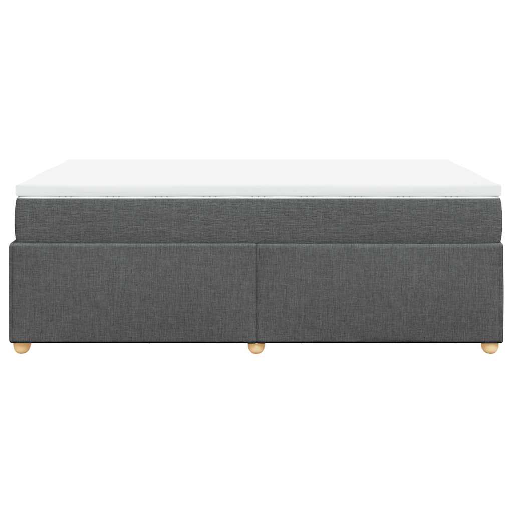 Krevet box spring s madracem tamnosivi 120 x 190 cm tkanina
