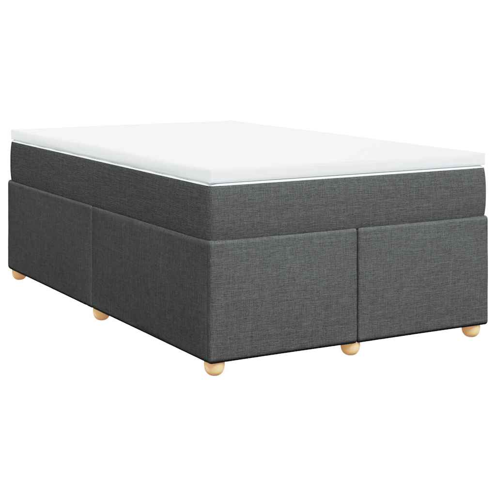 Krevet box spring s madracem tamnosivi 120 x 190 cm tkanina